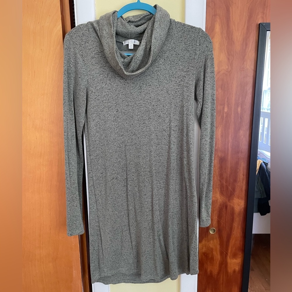 Olive green Cowl Neck Dress